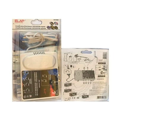 METRONIC - Amplificateur antenne Amplificateur/ distributeur vhf/uhf/fm reglable ref 341050 e...