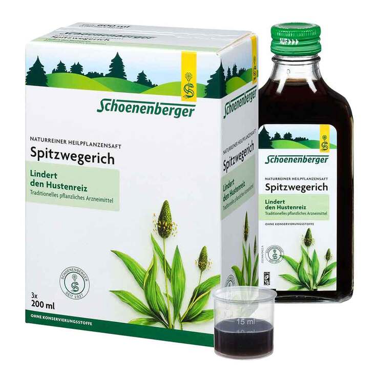 Spitzwegerichsaft Schoenenberger HPS, 3X200 ml