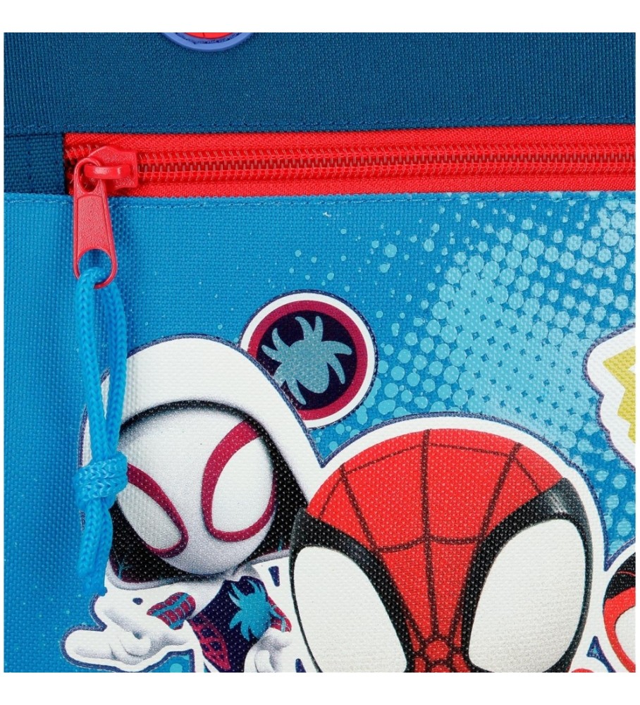 Joumma Bags Mochila Guardera Spidey Go webs go con carro azul