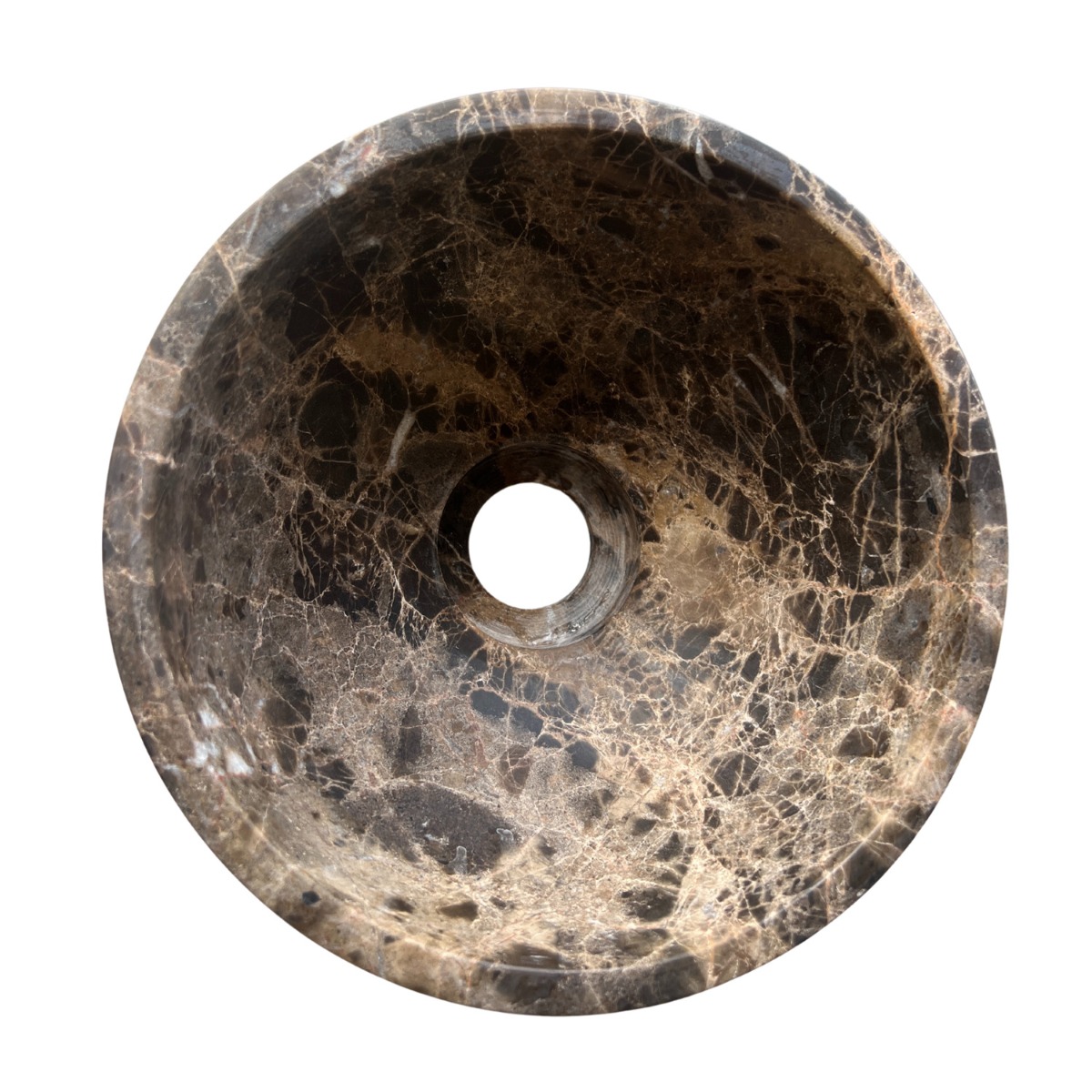 Fontana Dark Emperador Micro Marble toiletmeubel met ribbelfront 40cm wit mat