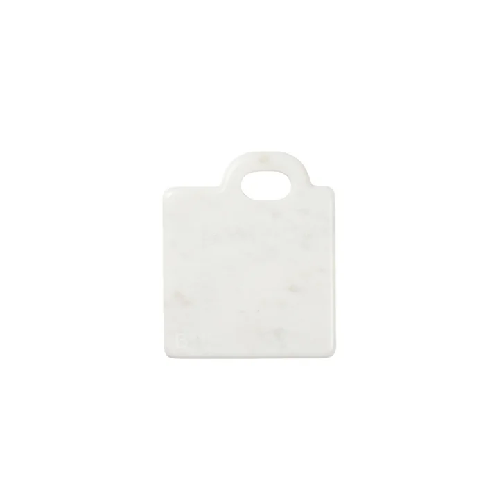 Broste Copenhagen - Olina Schneidebrett 14 x 17 cm, Marmor weiss