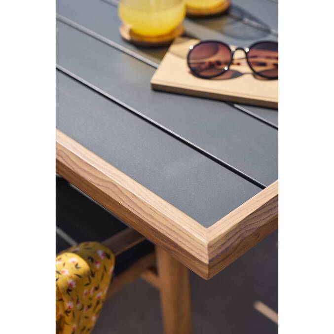 Table de jardin extensible AXIOME Graphite & Honey
