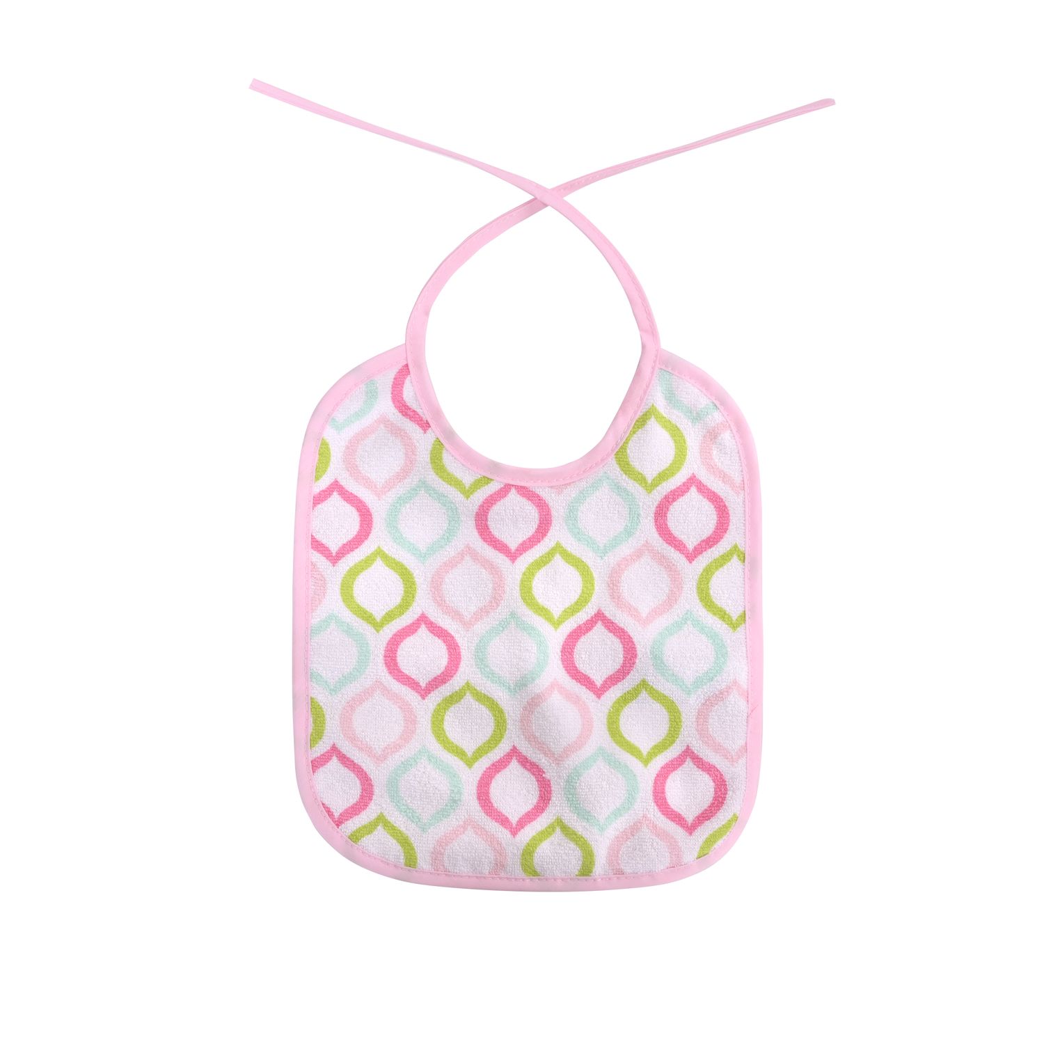 Baby Care Babylatz-Set 7-teilig, einlagig, zum Binden, waschbar, ab Geburt rosa