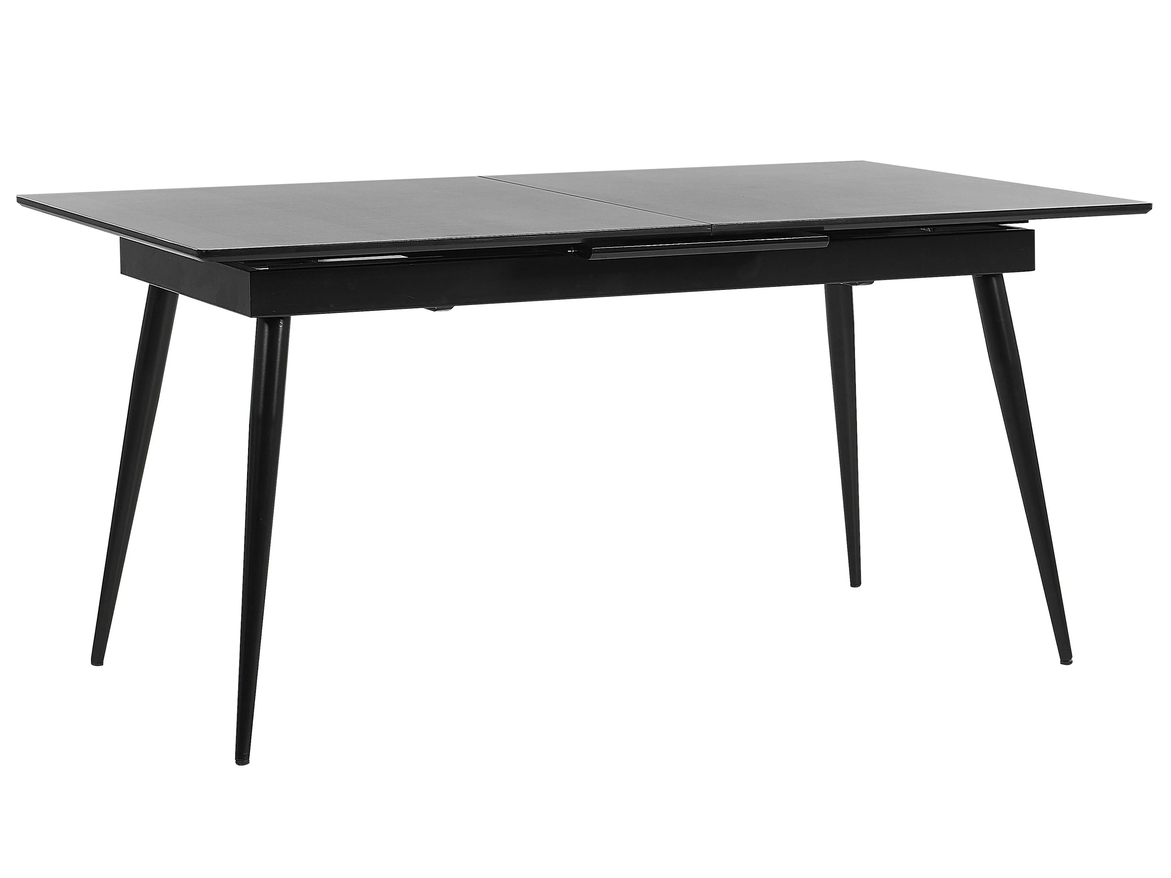 Eettafel uitschuifbaar MALDON Zwart 90 cm 160/200 cm