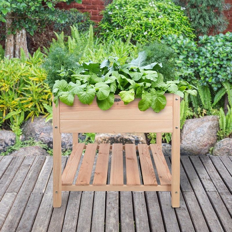 Verhoogde Plantenbak - Hout - 78,8 x 78,8 x 78 cm