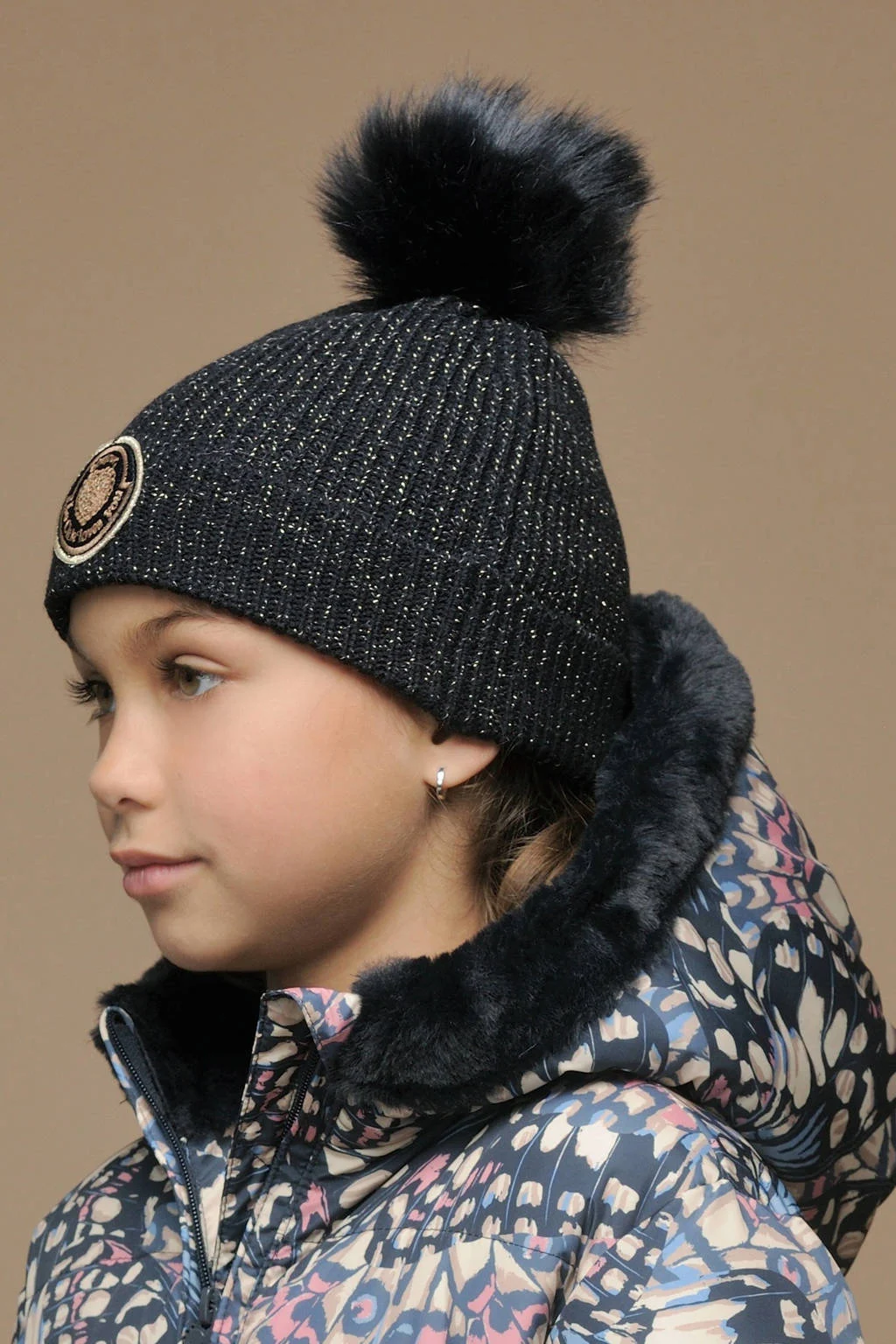 Le Chic muts + sjaal donkerblauw