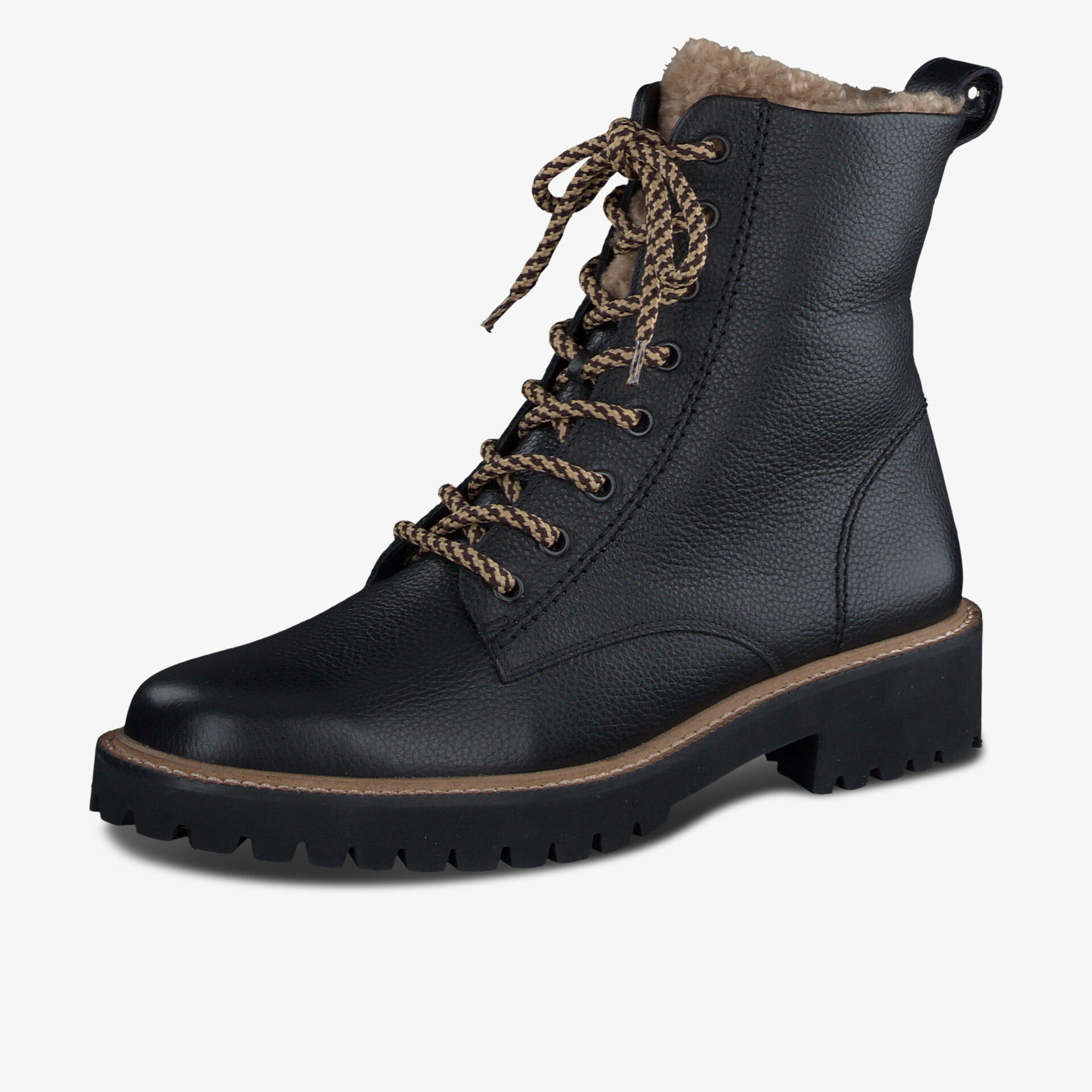 paul green Damen Schnürstiefeletten schwarz