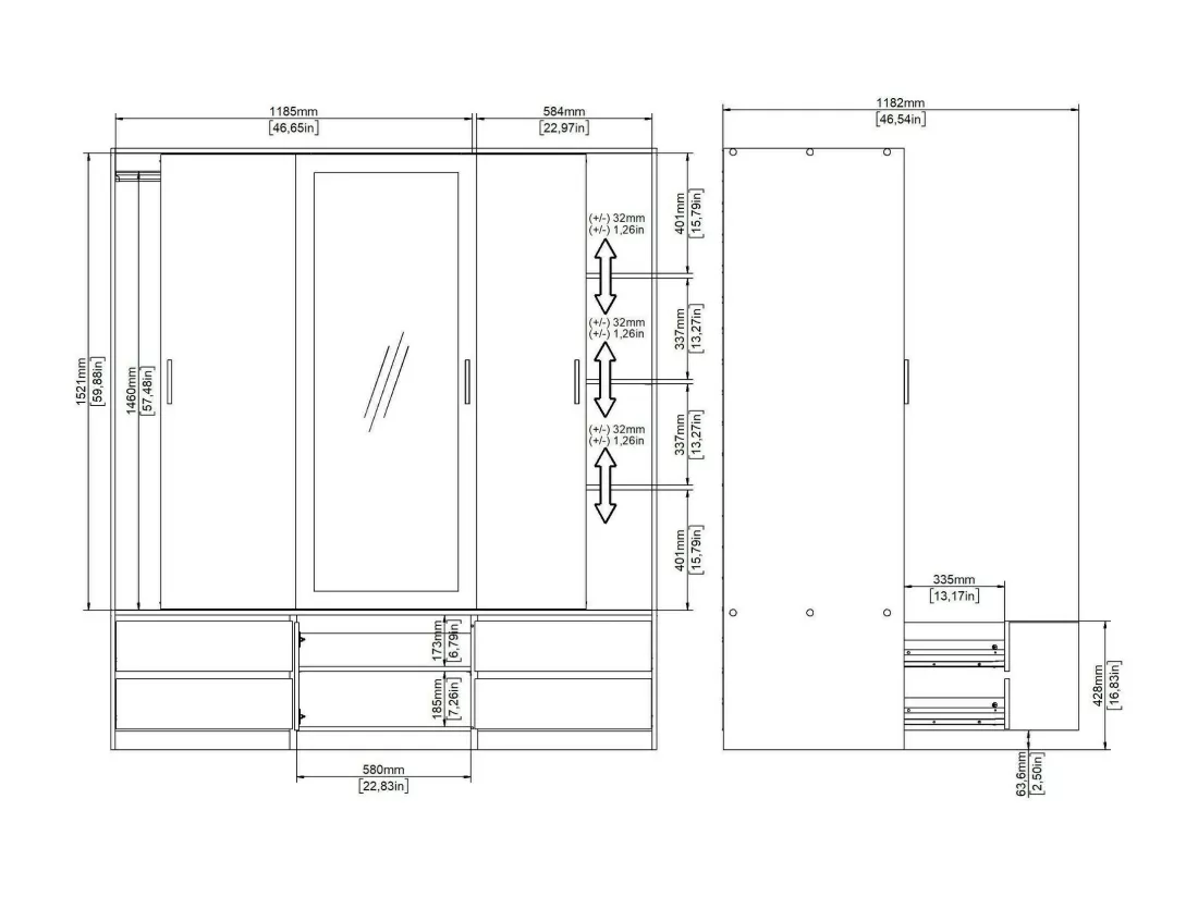 Grande armoire polyvalente Dpuscedd, Meubles multifonctionnels, Casier à chaussures, Support à chaussures pour armoire, 181x60 h200 cm, Chêne clair
