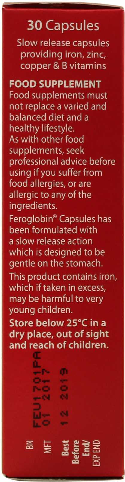 Vitabiotics Feroglobin Ferro Suave B12 30 cápsulas