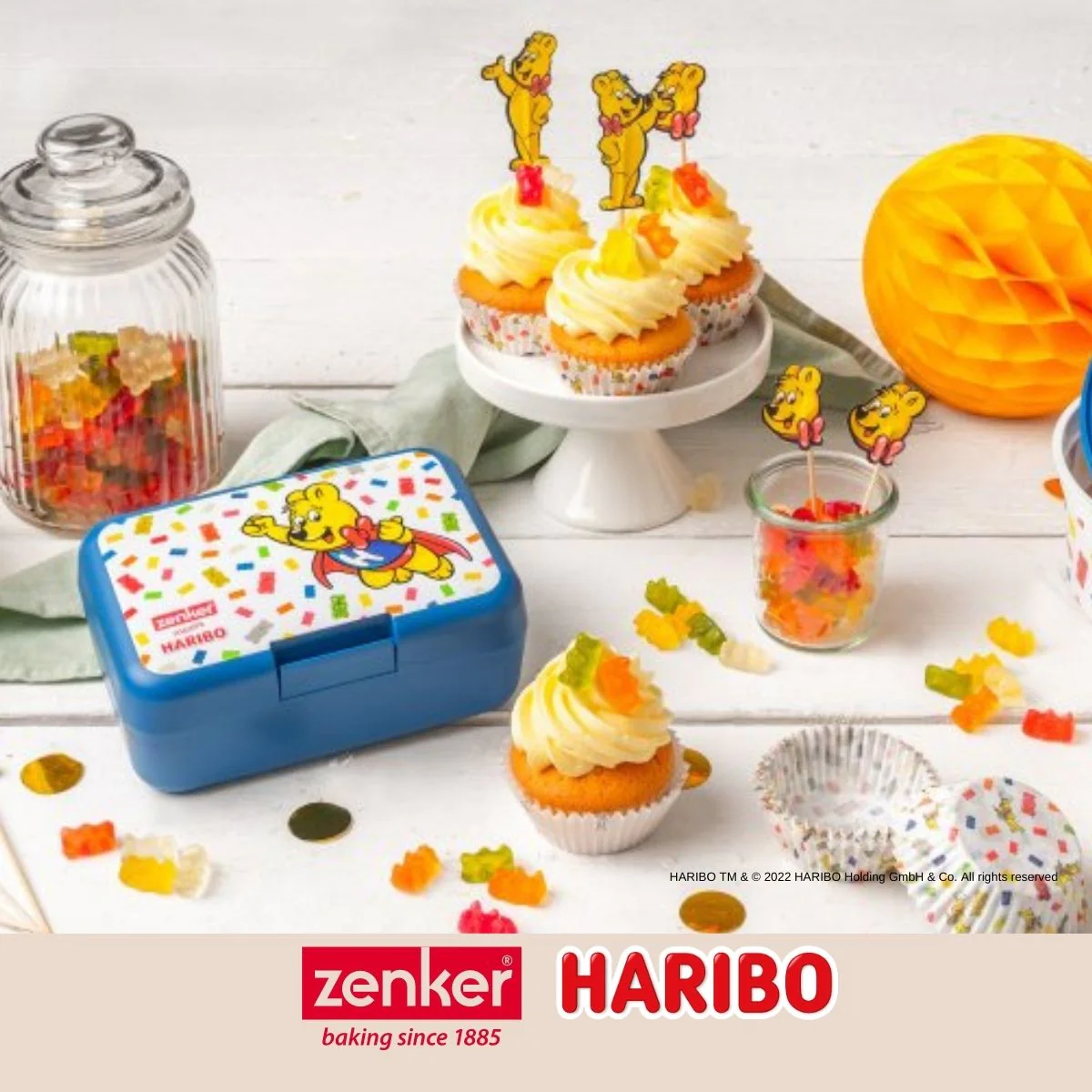 Boîte alimentaire avec couvercle en plastique 16,5 x 11,5 cm Haribo Ze