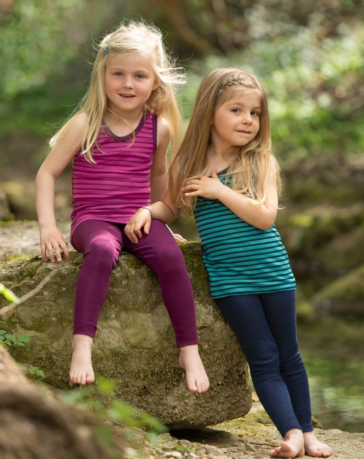 Woll-LeggiKids mit Seide in orchidee