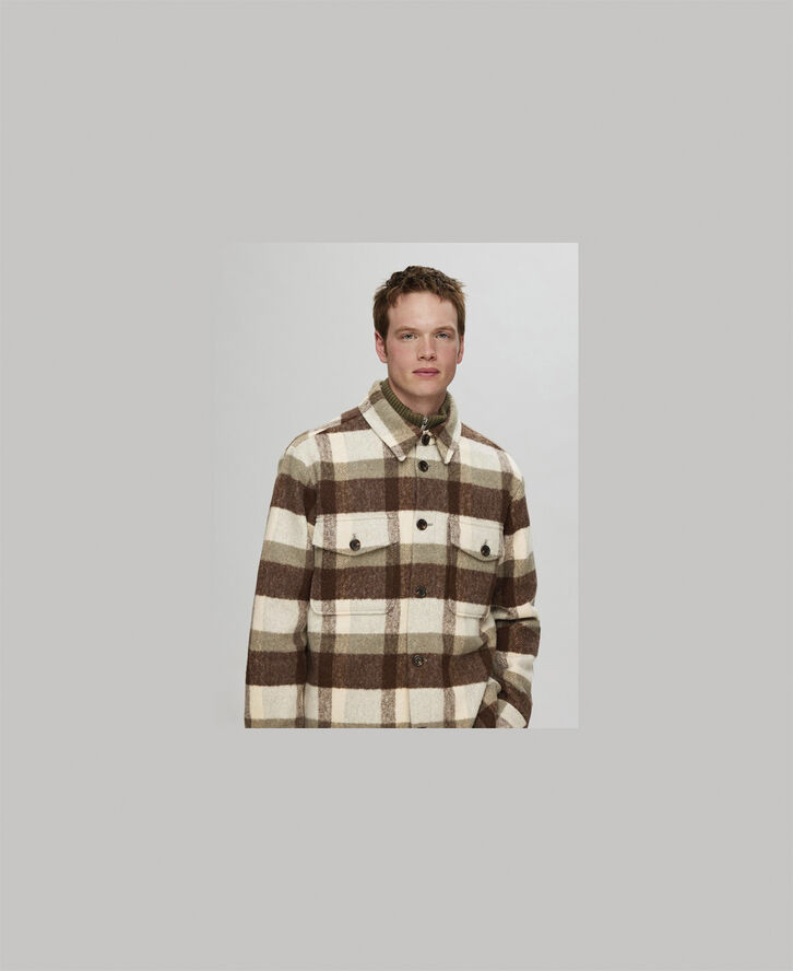 Selected Homme SLHARCHIVE OVERSHIRT NOOS Elephant skin/brown/sand check