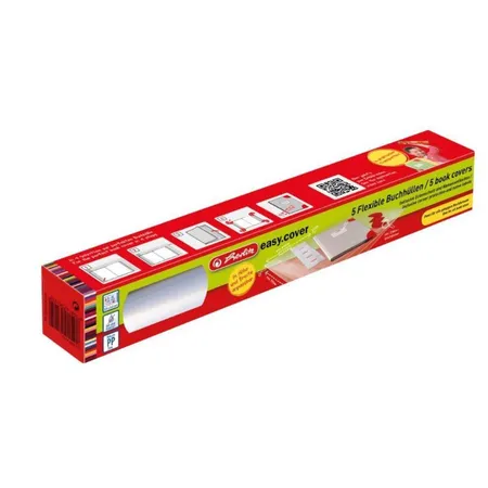 Herlitz Buchhüllen easy cover 5er Rolle glasklar