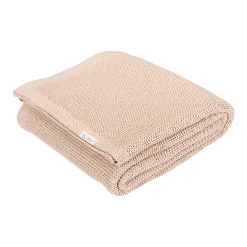 gebreide wiegdeken Beige