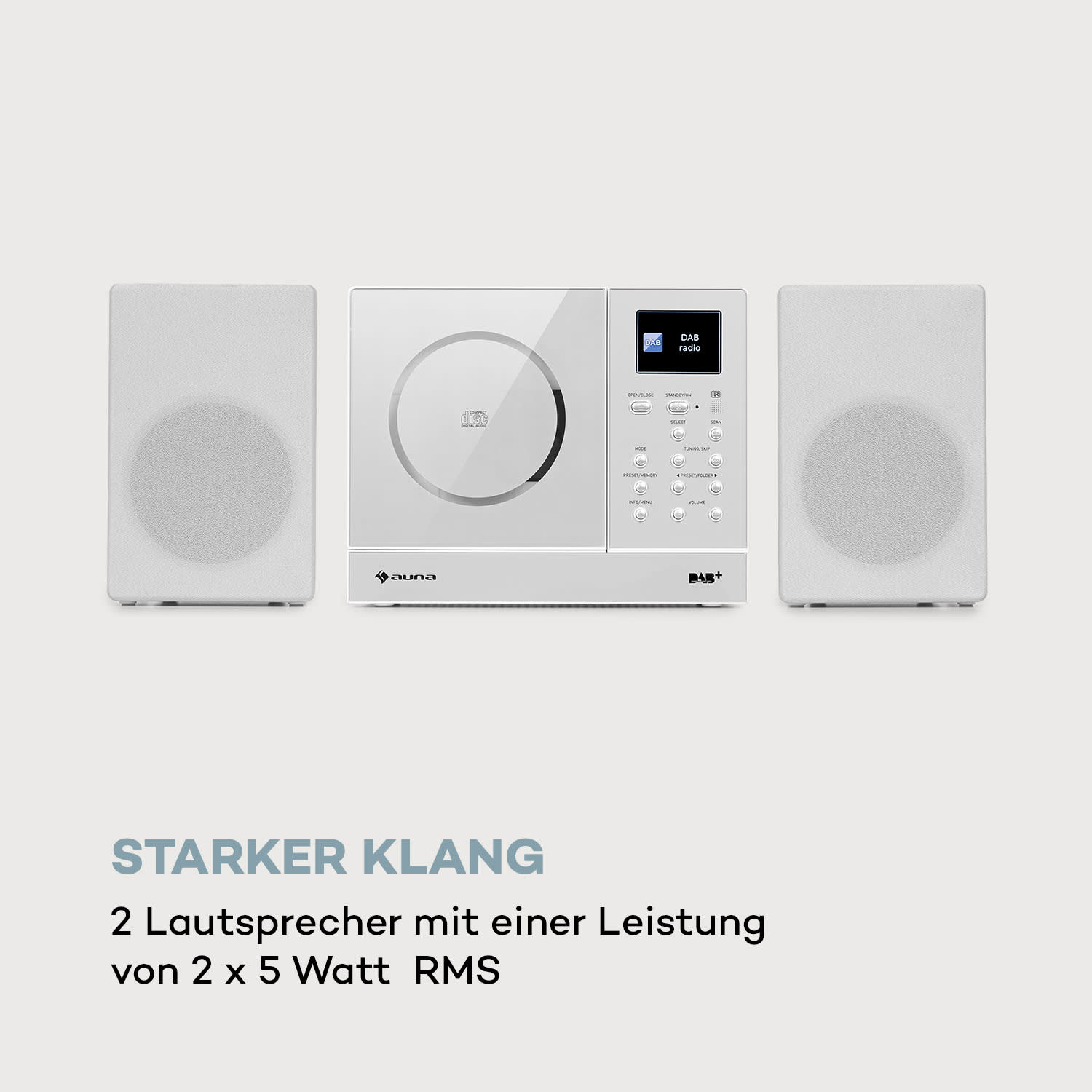 Connect Vertical Internetradio 2x5 Watt RMS CD IR/UKW/DAB+ Spotify BT