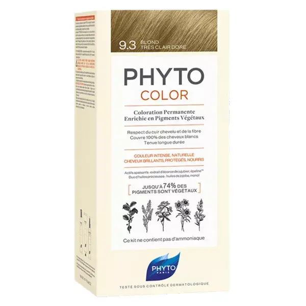 Phyto PhytoColor Coloração Permanente para Cabelo nº 9.3 Loiro Dourado Muito Claro