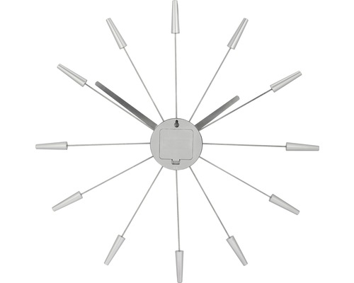 Plug Inn wandklok, zilver, Ø 58 cm