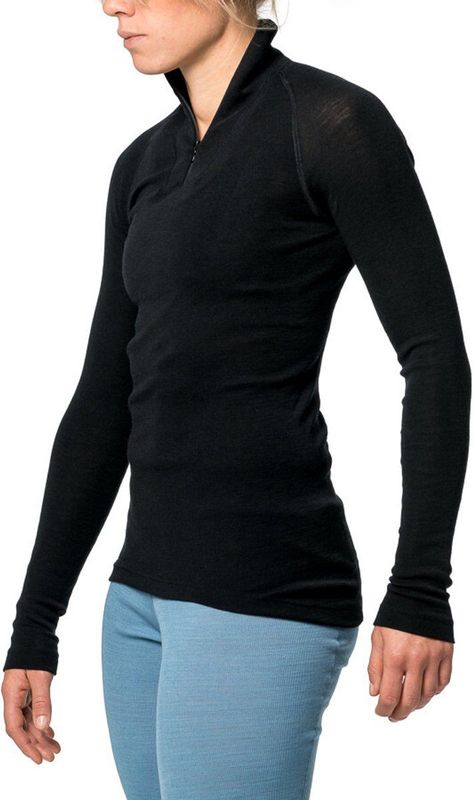 Woolpower - Zip Turtleneck Lite - Skipully - Zwart - Merino Wol