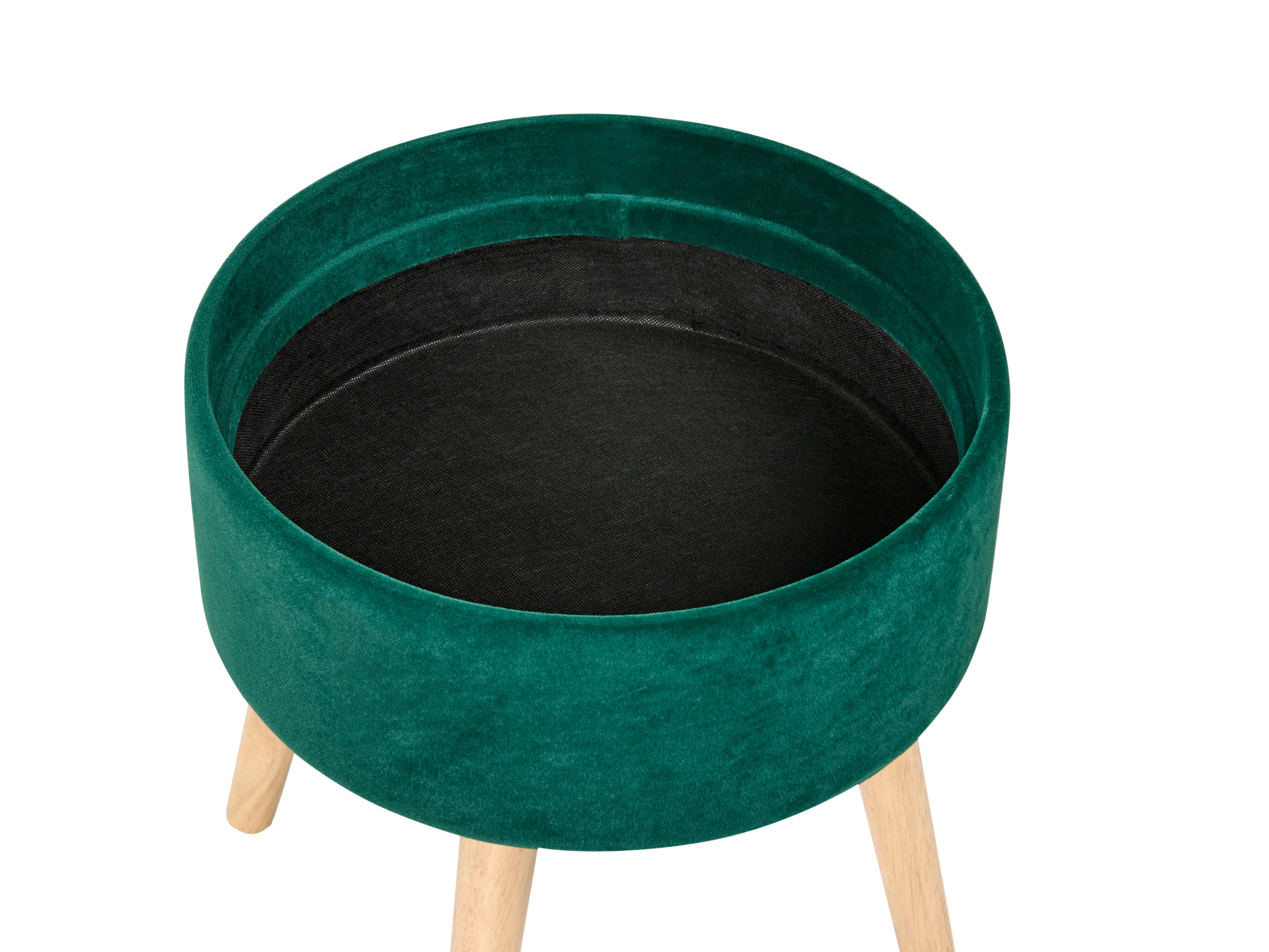 Hocker met opbergruimte NEELY Fluweel Smaragdgroen