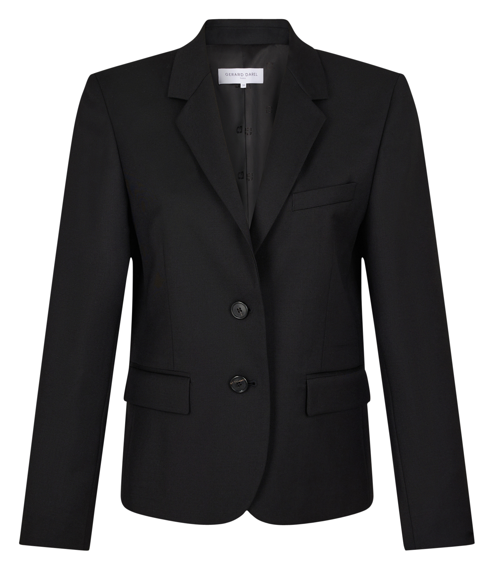 MALLORY - Veste tailleur en laine mélangée | Noir