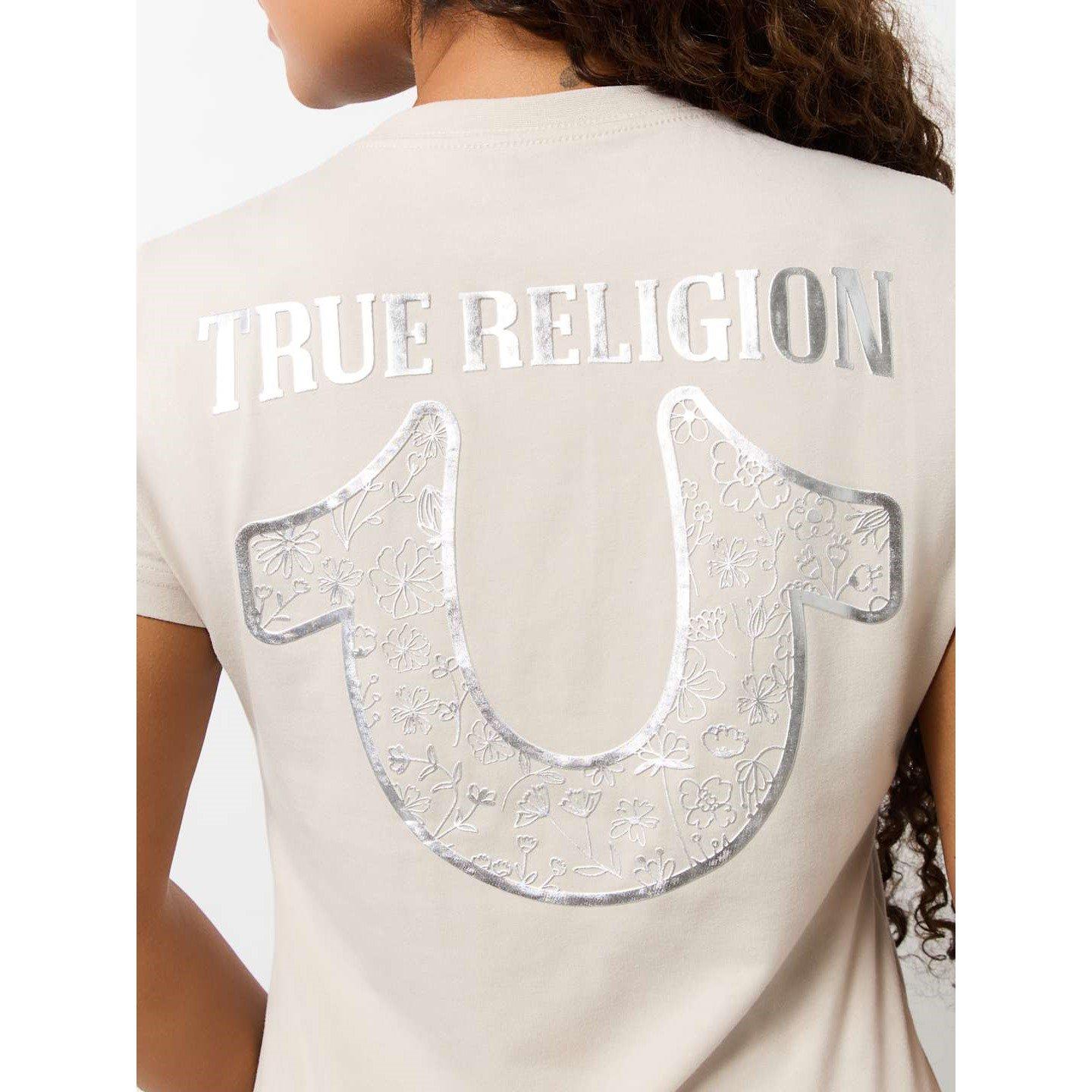 True Religion TR Horseshoe V Neck T Shirt Womens
