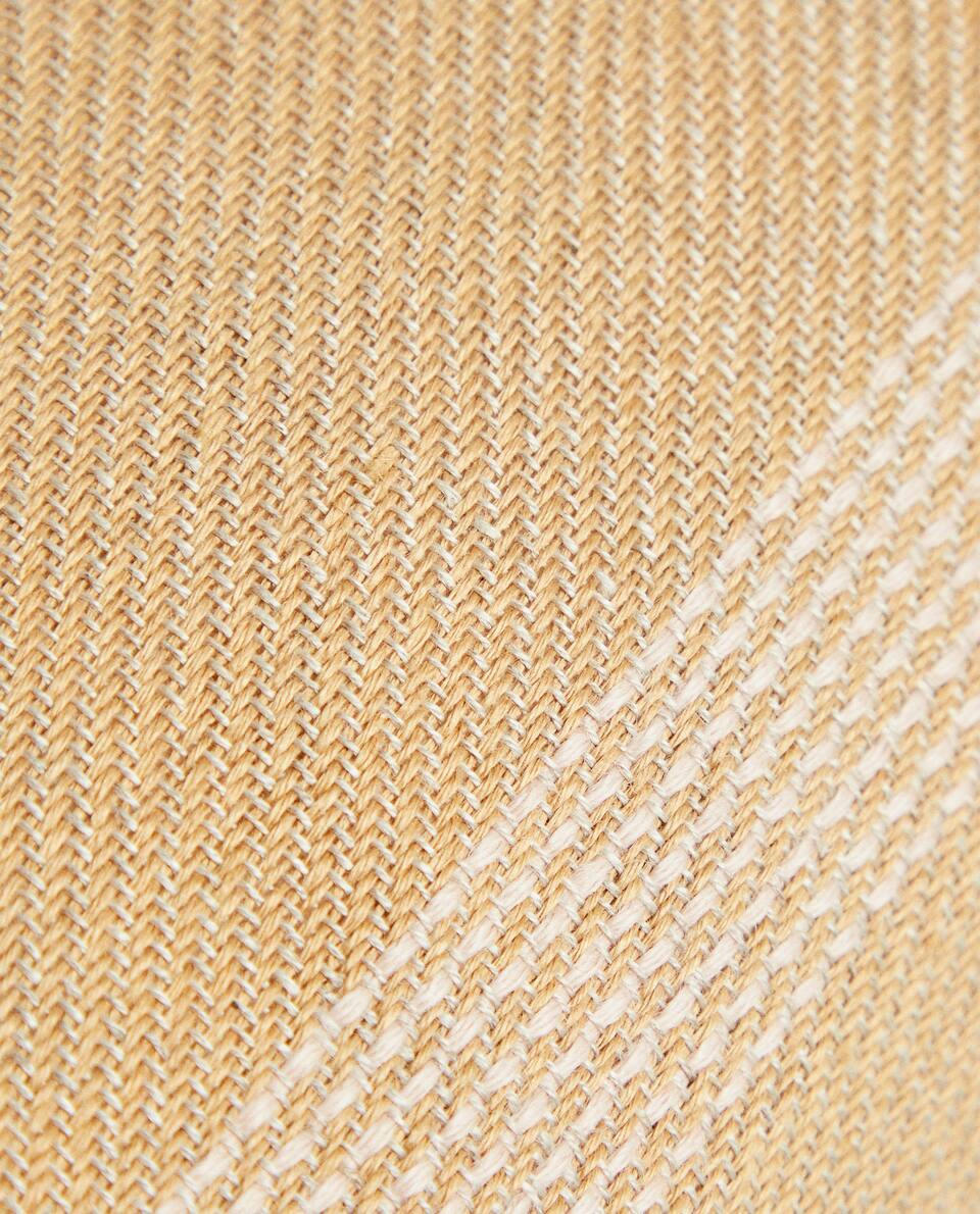 Almofada X áBBATTE em alpaca e linho com debrum