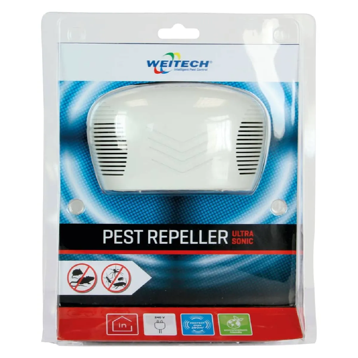 Weitech Répulsif Ultrasonique 280 m² - Blanc