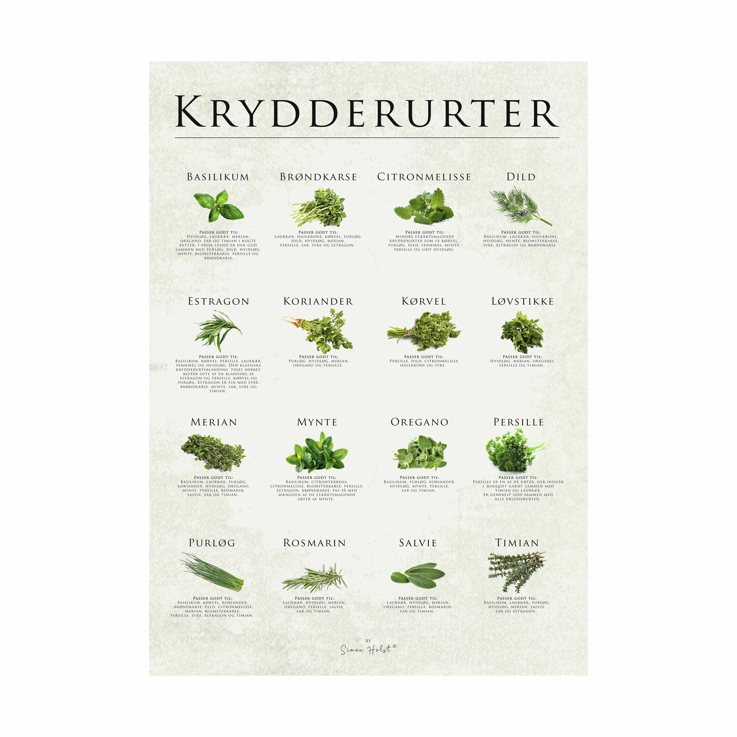 Poster&Frame plakat - Krydderurter