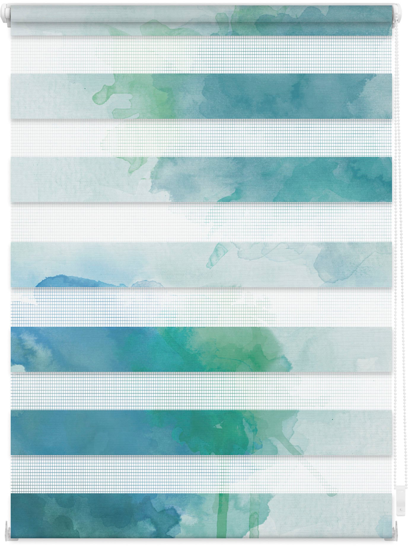 LICHTBLICK ORIGINAL Doppelrollo »Duo Rollo Motiv Aquarell« Lichtschutz ohne Bohren freihängend bedruckt