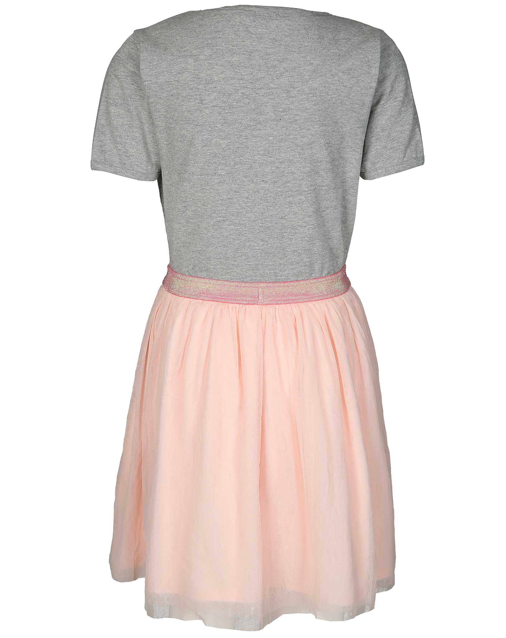 Kurzarm-Kleid BALLERINA in rosa/grau