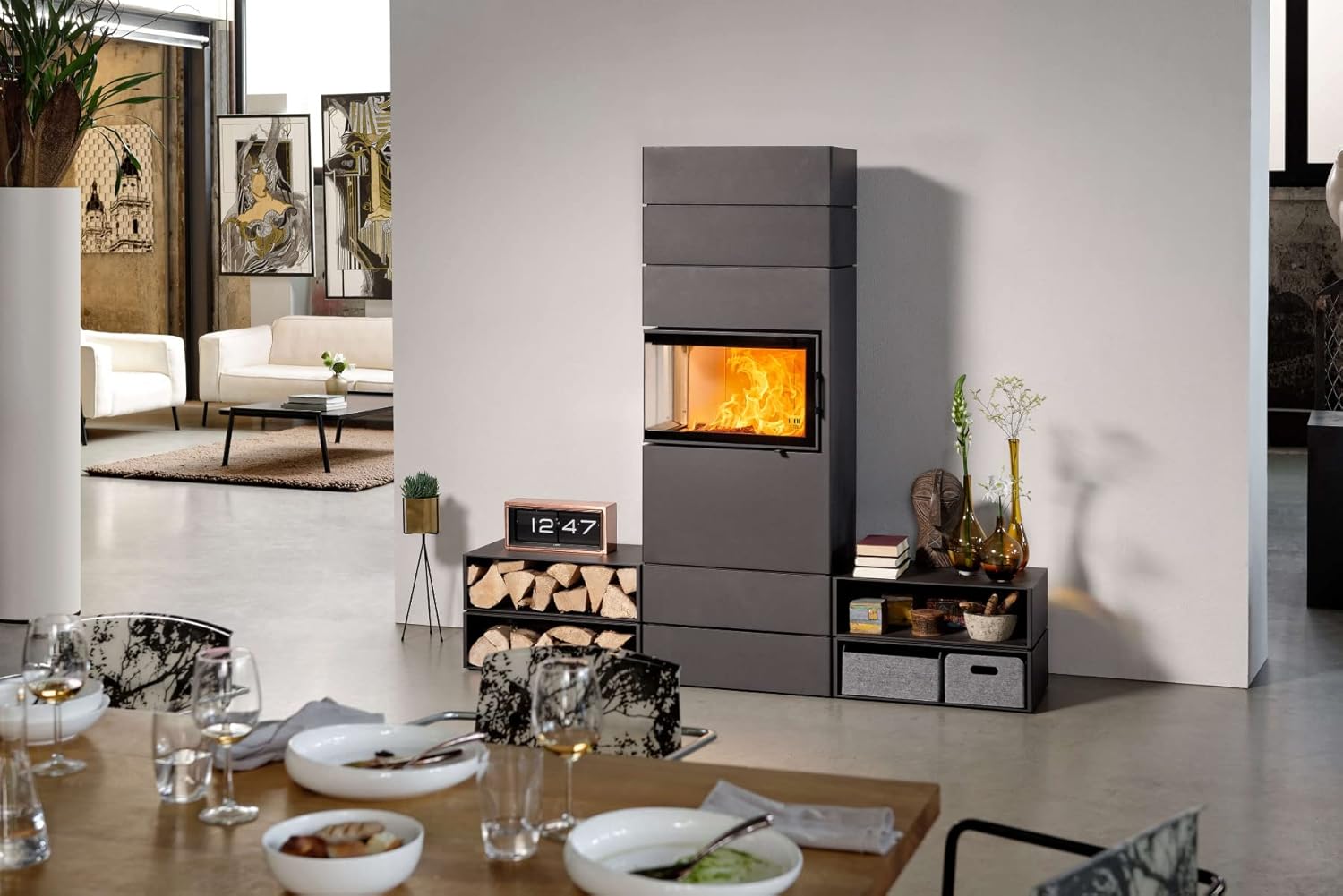 AUSTROFLAMM Kaminofen | Dexter 2.0 | Türanschlag links | 6,0 kW