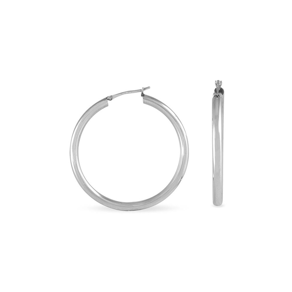 Créoles Argent Blanc Anne
