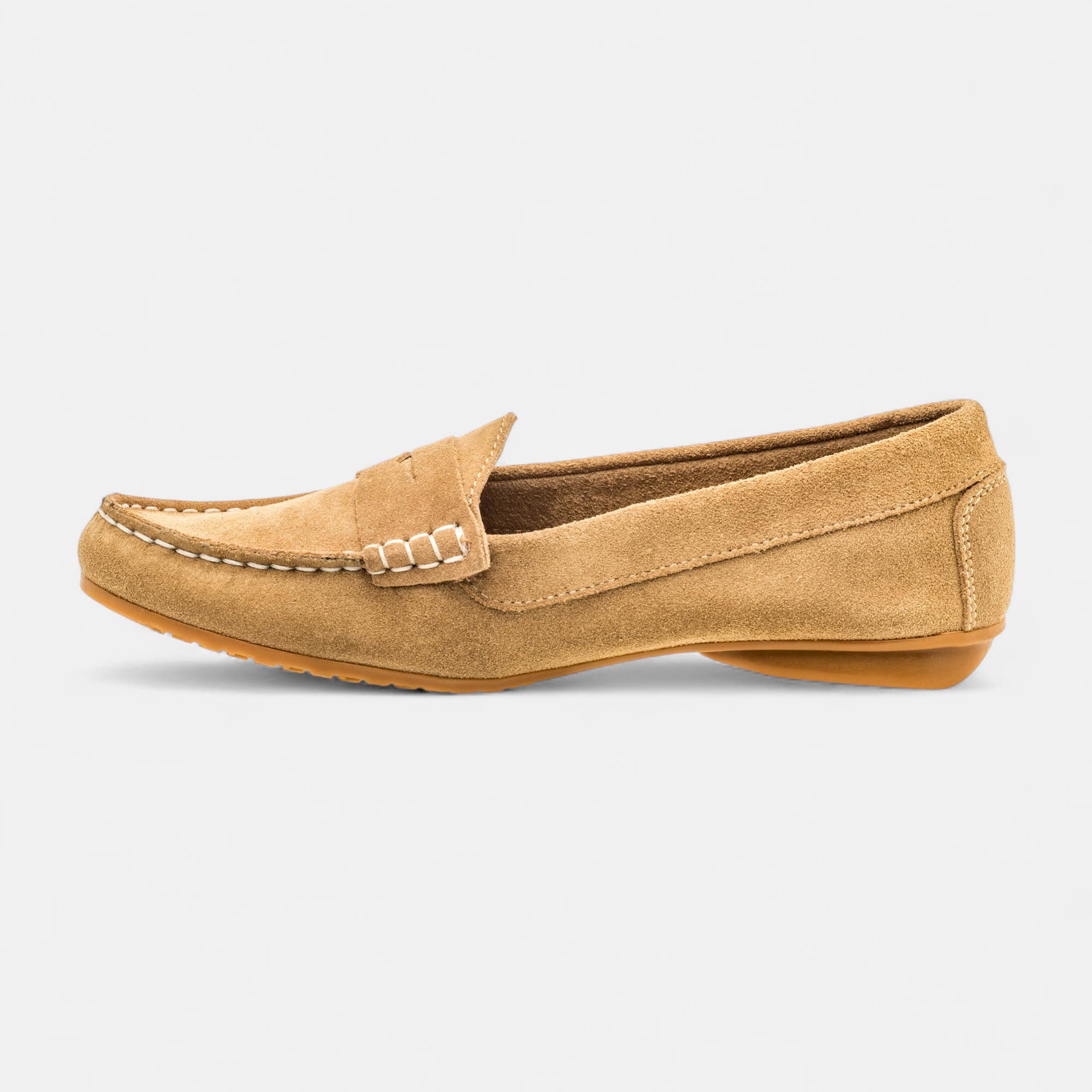Mocassins Femme en cuir beige