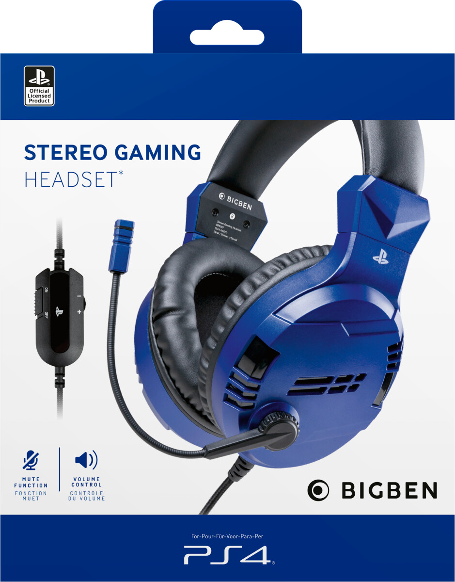 Bigben - PS4 Stereo Gaming Headset - Blå