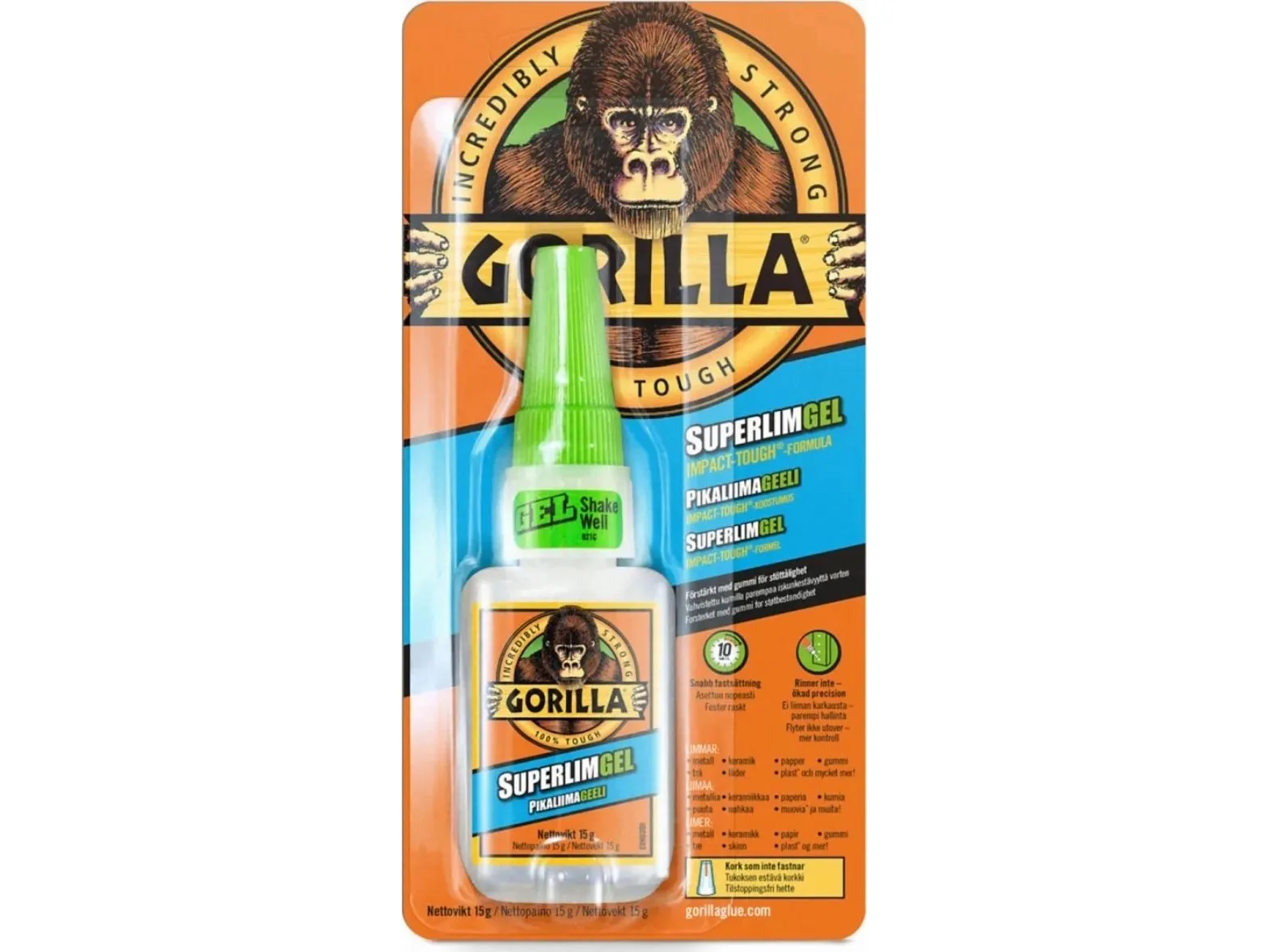 Gorilla Super Lim / Glue - Gel - 15g