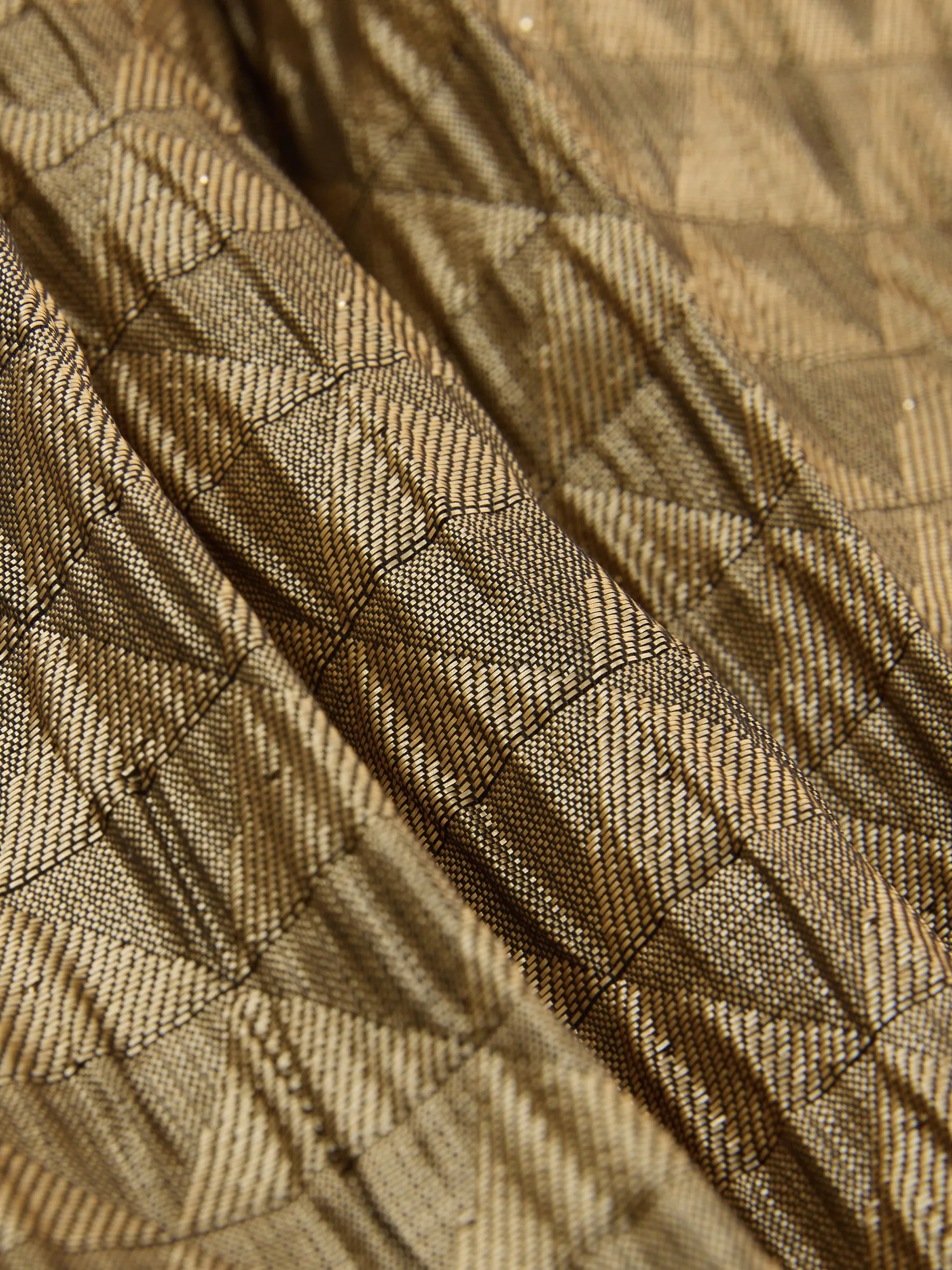 Goud metallic - Geplooide midi-rok