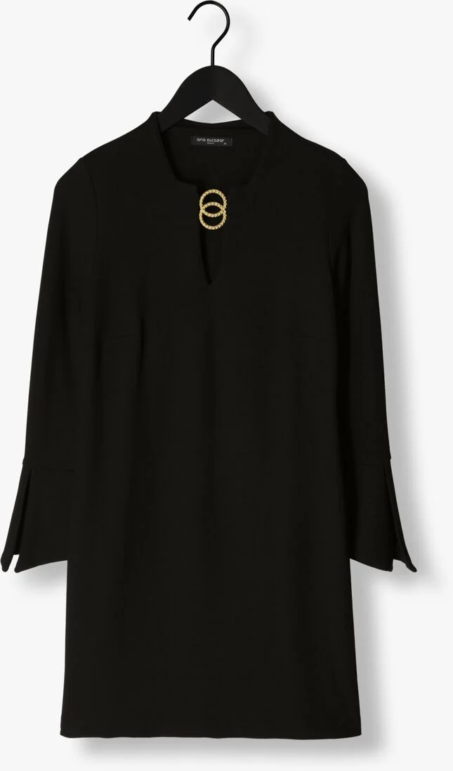 ANA ALCAZAR zwarte ana alcazar midi jurk dress rings