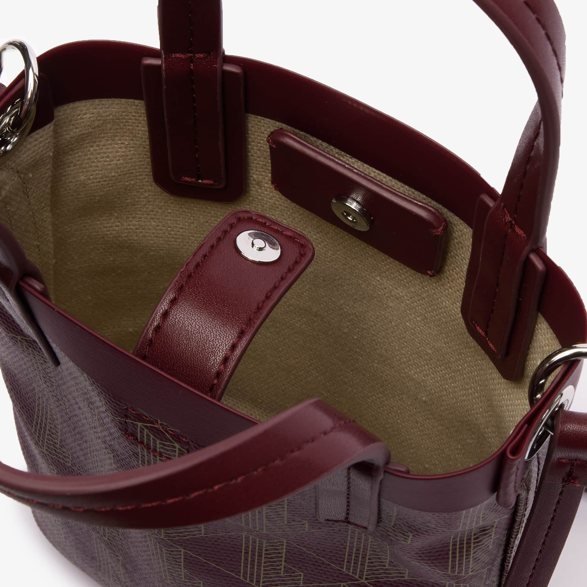 Mini sac cabas Zely monogramme en toile enduite Sacs à bandoulière - Rouge - Lacoste - Femme