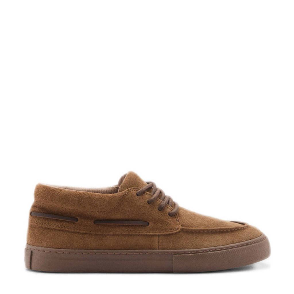 Mango Kids suède enkelboots cognac