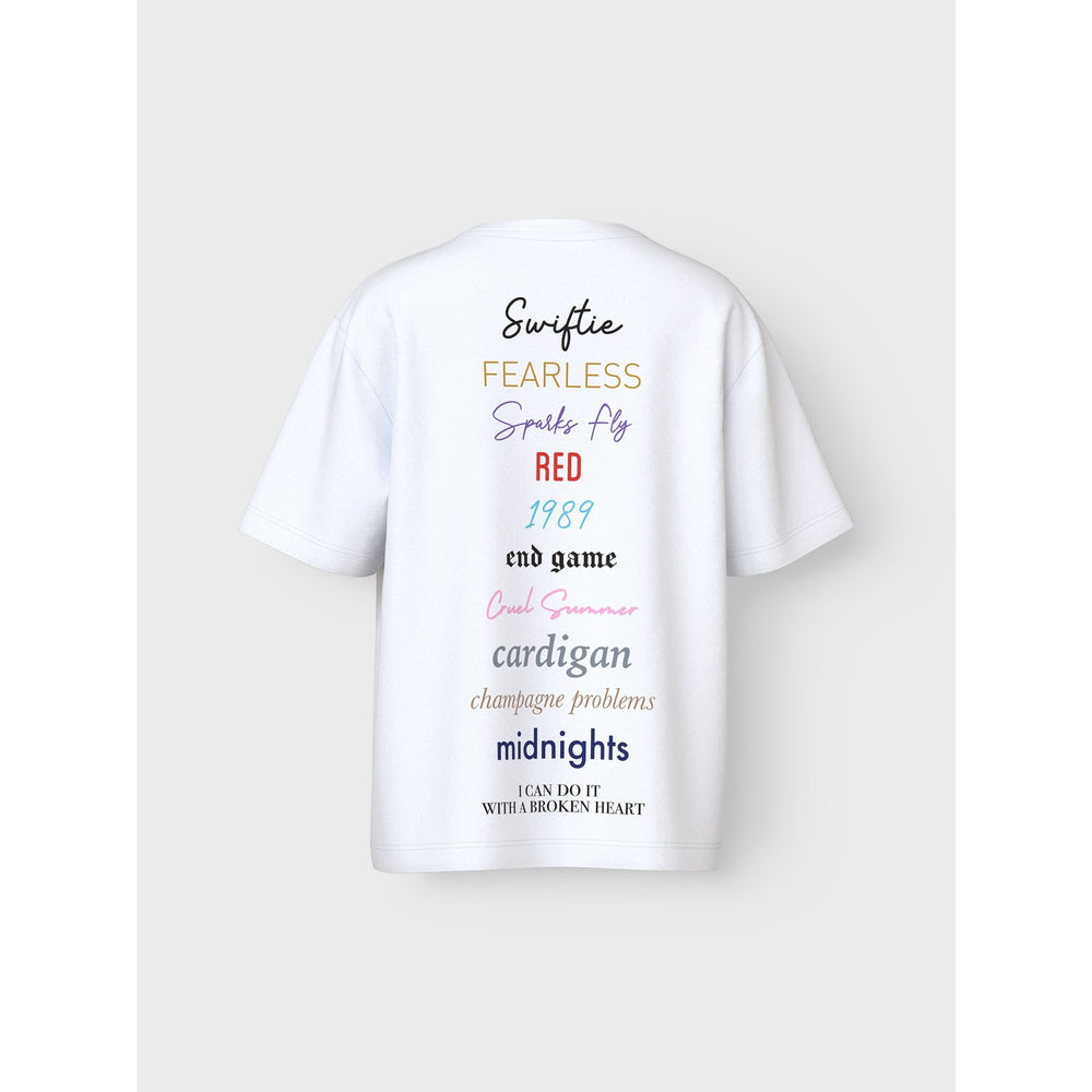 Køb Name It Bright White Fern Celebrity Icons Regular T-Shirt