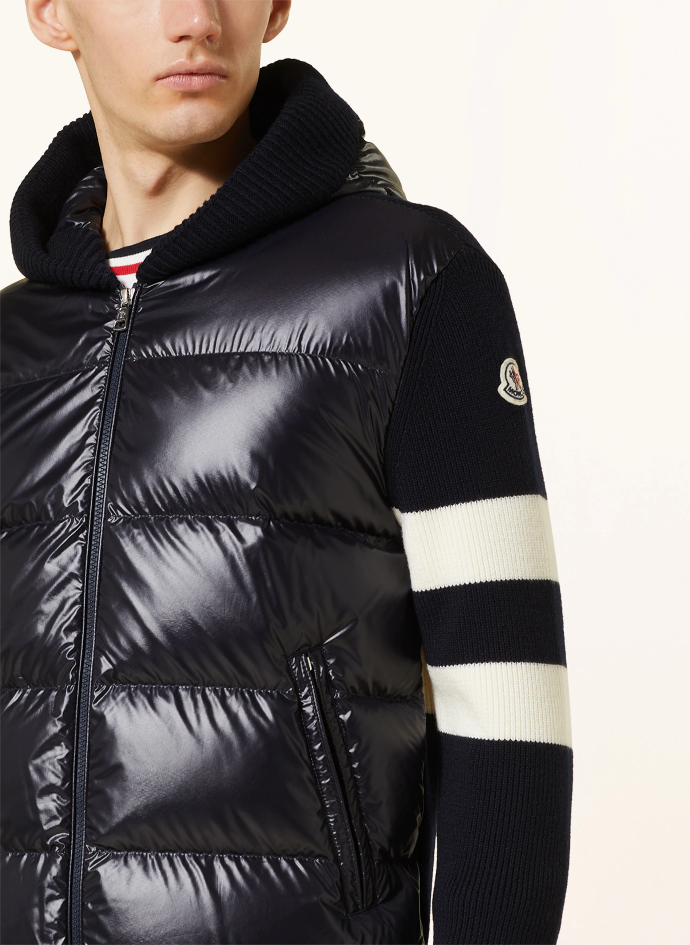 MONCLER Daunenjacke im Materialmix