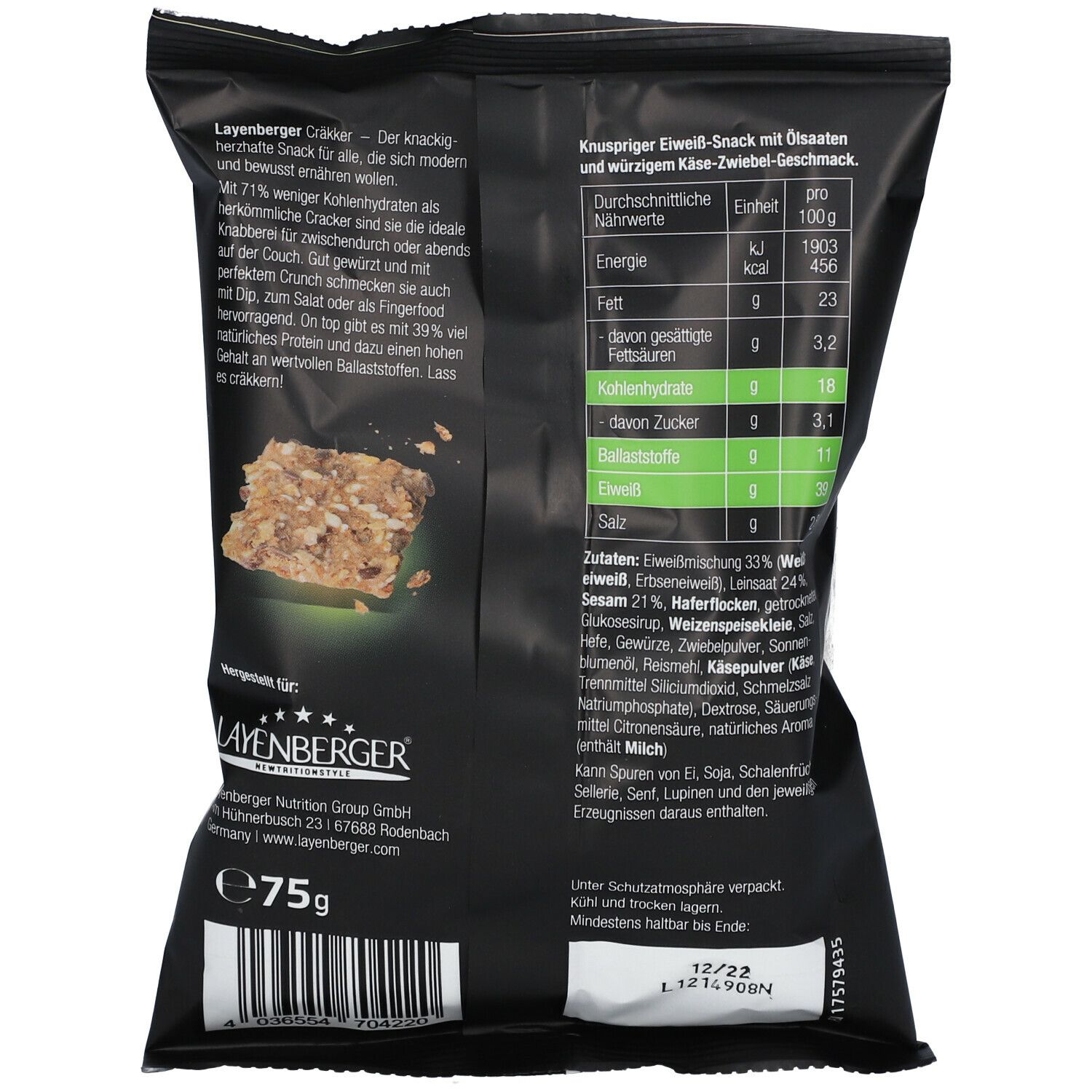 LAYENBERGER® High Protein Cräkker Cheese 'n Onion