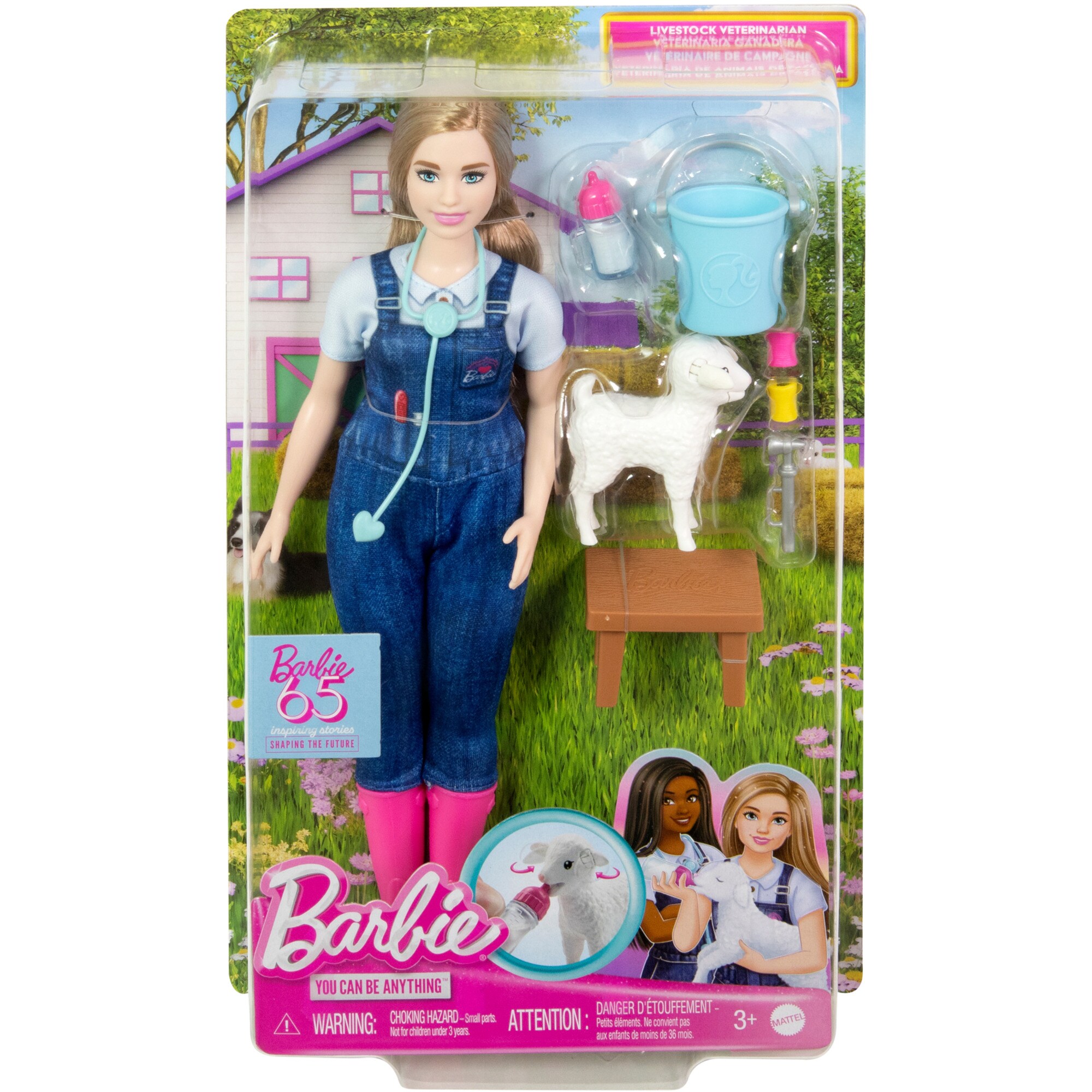 Mattel Spielfigur Barbie Bauernhof-Tierärztin