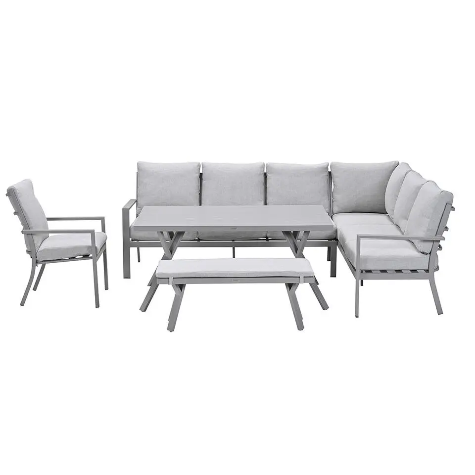 Garden Impressions Senja lounge dining set 5-delig r. - valley sand