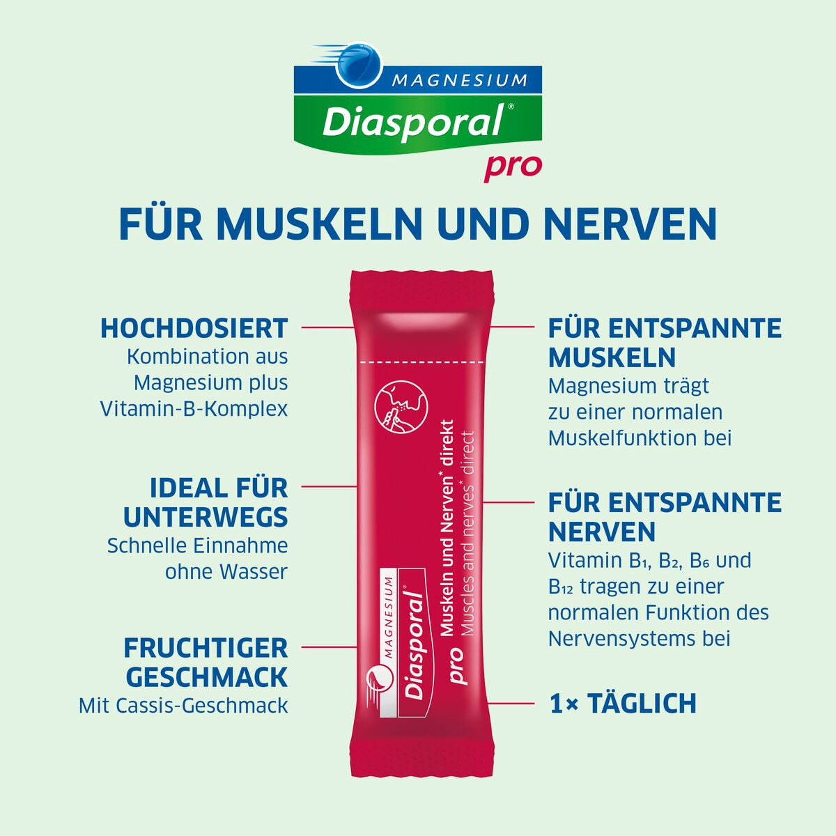 MAGNESIUM DIASPORAL Pro M N Direct Sticks 30 Stk