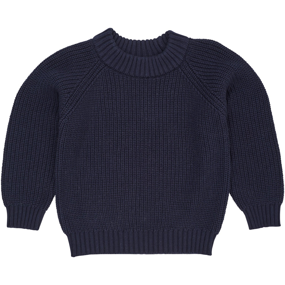 Køb COPENHAGEN COLORS Navy Strikket Classic Rib Bluse