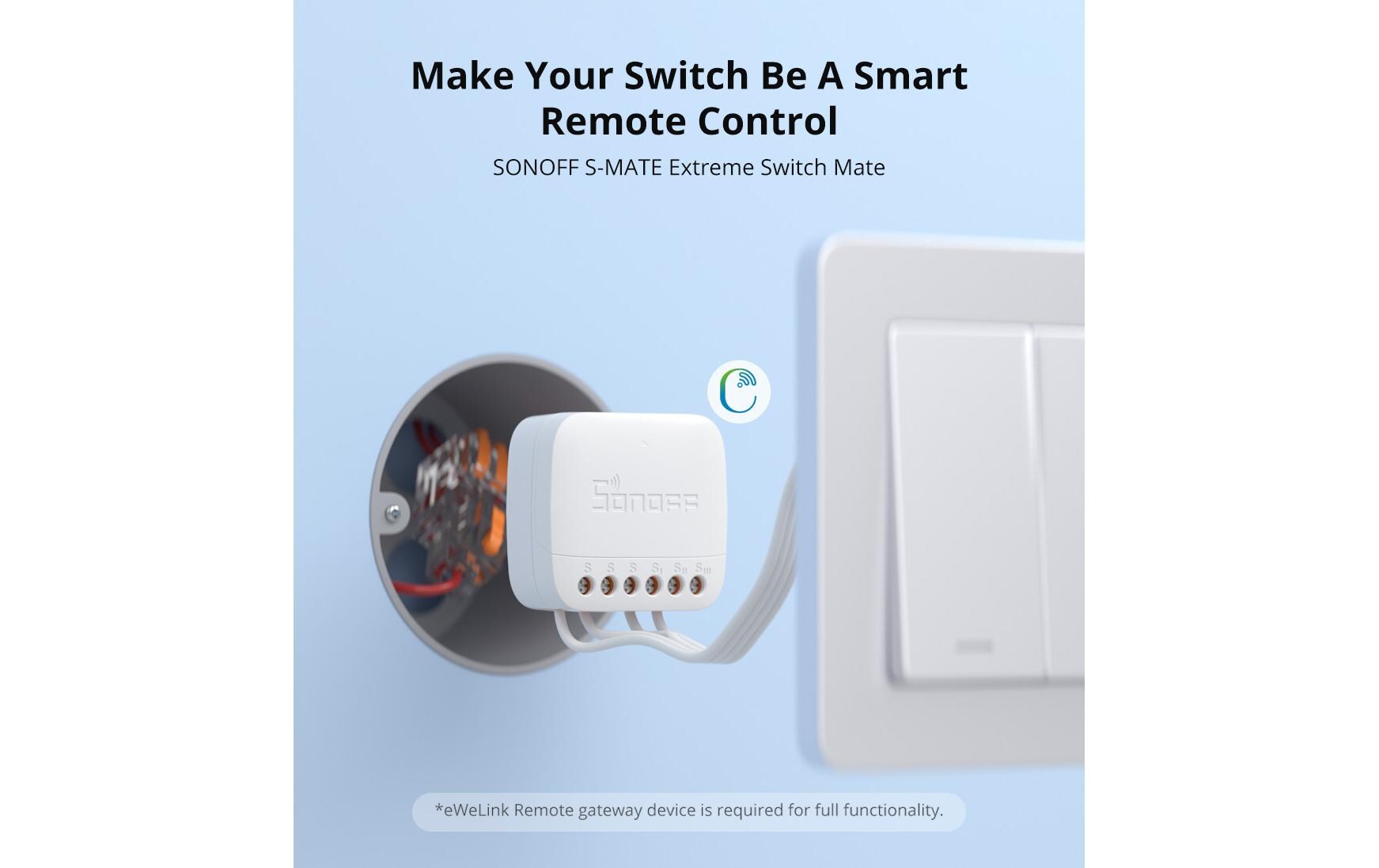 WLAN-Schaltaktor S-MATE2 DC 3 VIntelligenter Szenenschalter zur Steuerung aller Ihrer Smart-Geräte