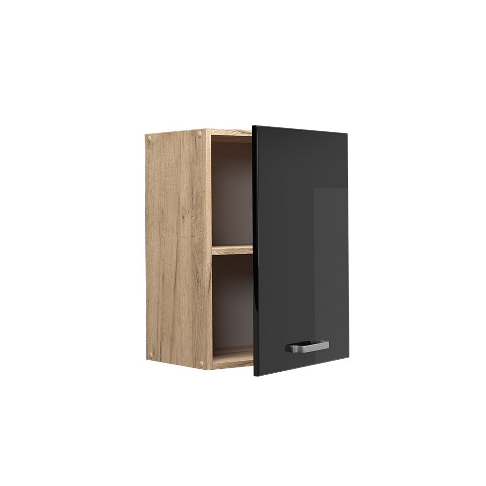 Vicco Hängeschrank Küchenschrank R-Line Solid Eiche Schwarz 45 cm modern