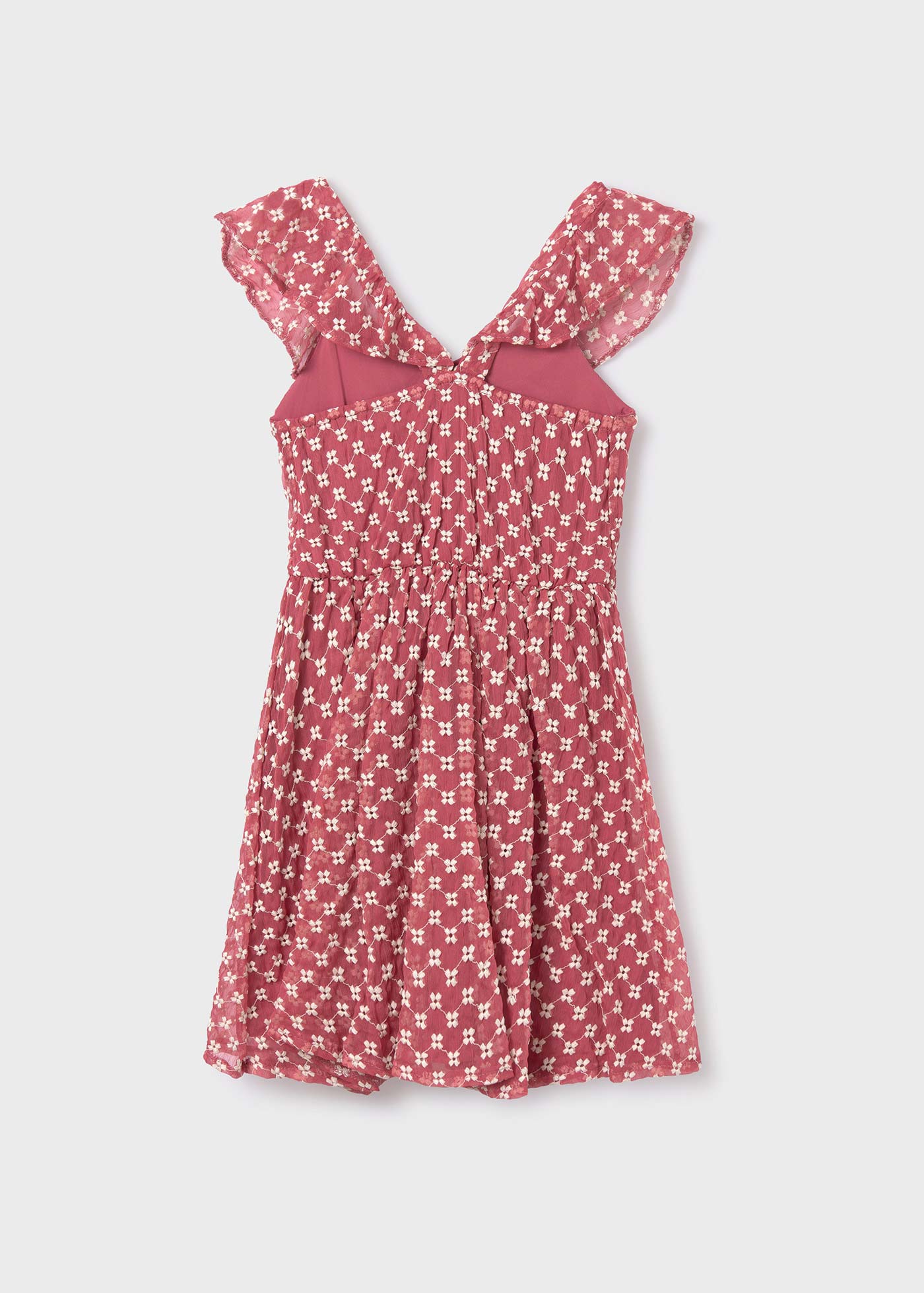 vestido de musselina bordado para meninas