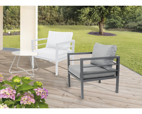 Bellavista Maia fauteuil in antraciet aluminium, met kussens